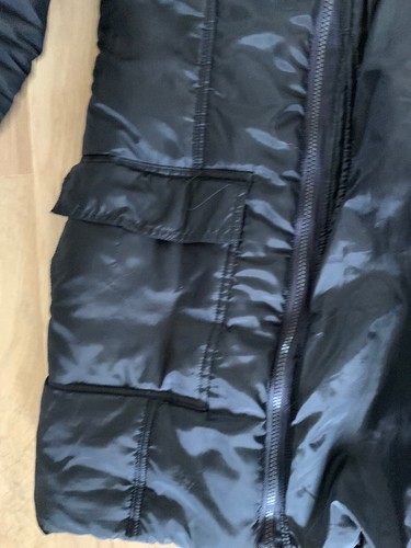 Modern Eternity Maternity Madison 3 in 1 Black Long Quilted Puffer Coat Small