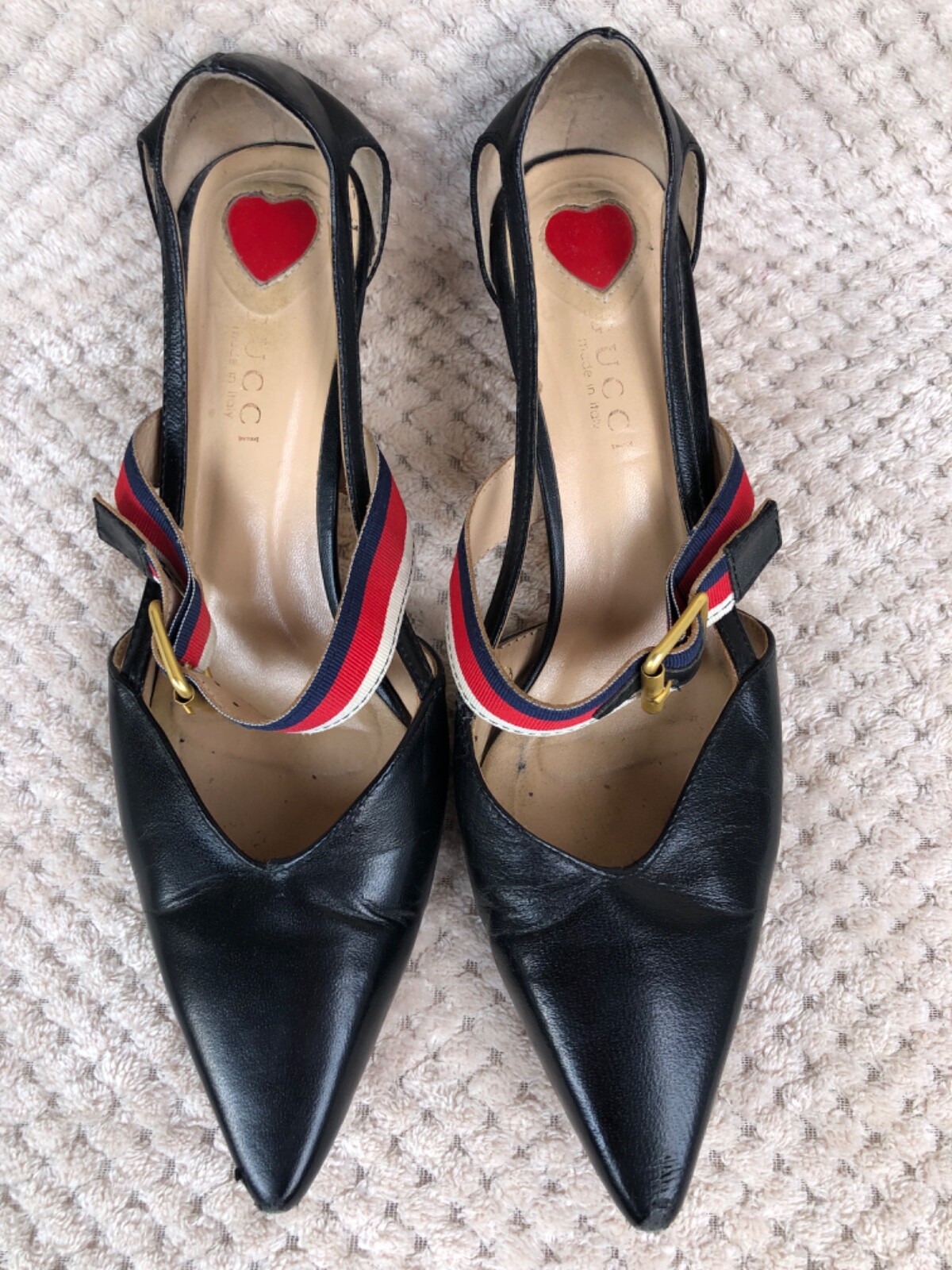 靴 GUCCI Cherry Bamboo Heels 38 1/2 GUCCI Cherry Bamboo Heels 38 1/2