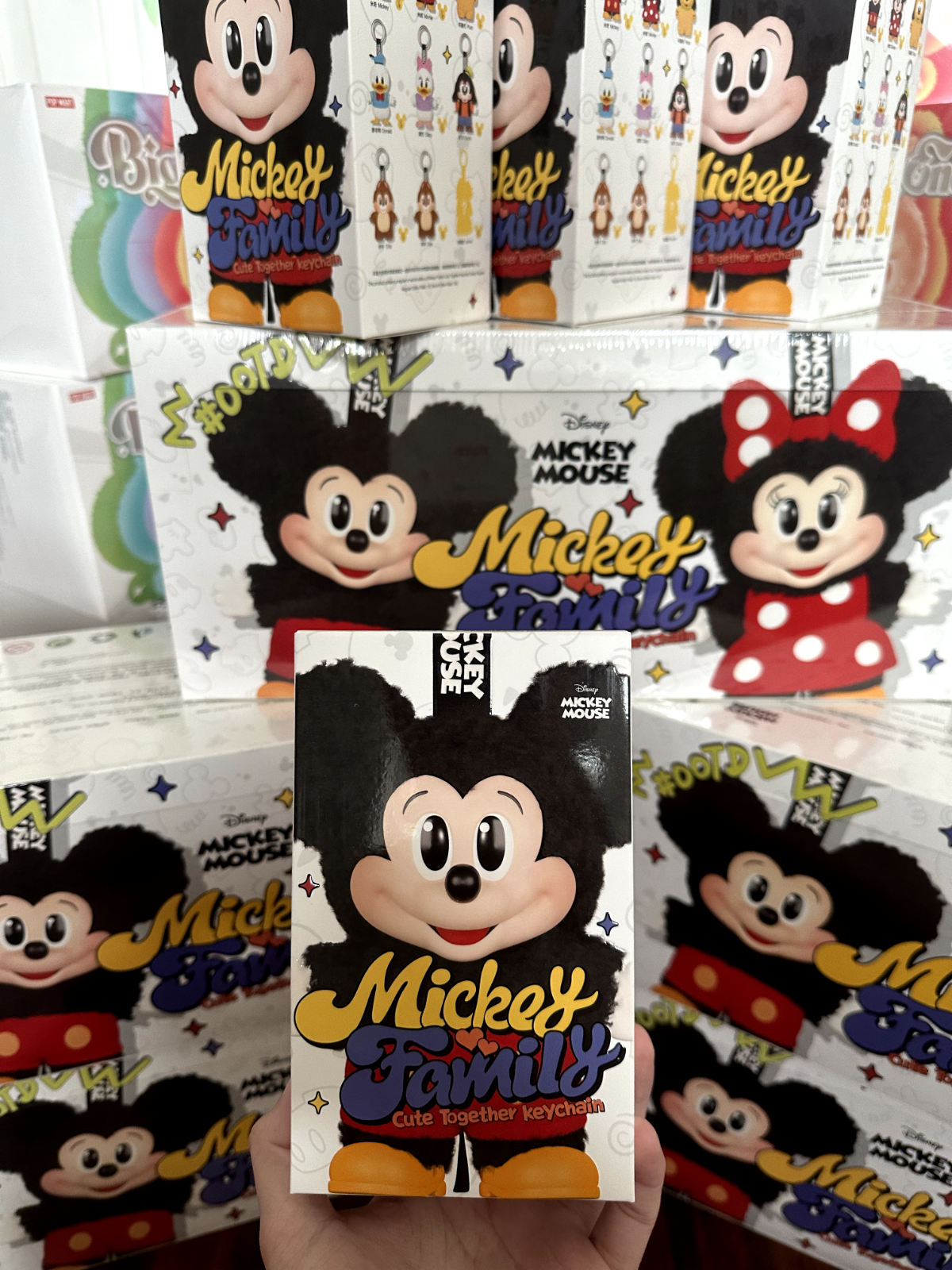 マ*エ様 POPMART Disney Mickey Family Mickey Family Cute Together Keychain Series Figures - POP