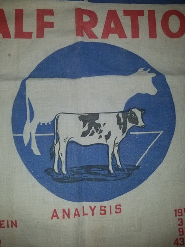 Blatchford Complete Calf Ration Cloth Seed Bag Waukegan Illinois Cow & Cattle