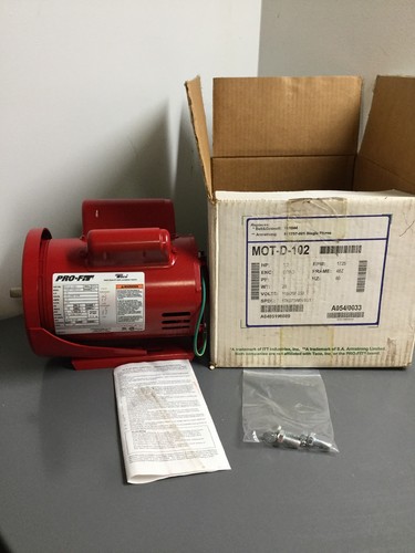 NEW, TACO, MOT-D-102, PRO-FIT, MOTOR 1/2 HP, 1725 RPM, SINGLE PHASE, (22C)