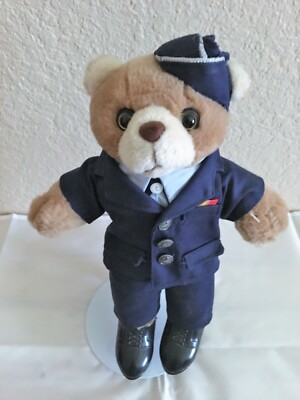 US Air Force (USAF) Male Enlisted Dress Uniform 10in Mini Teddy Bear