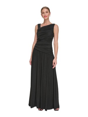 DKNY Womens Black Lined Sleeveless Full-Length Formal Gown Dress 10