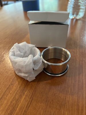 Vintage Empire Pewter Napkin Rings 2 New in Original Jewelers Box