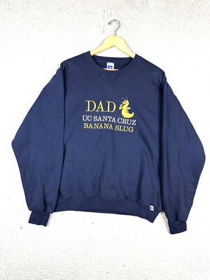 Dad UC Santa Cruz Banana Slug Sweatshirt Pullover Size Large 