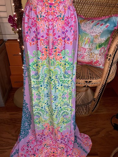 Pre-owned Lilly Pulitzer Pearce Maxi Dress Sunshine ☀️ Vibes Size M,l,xl In Yellow