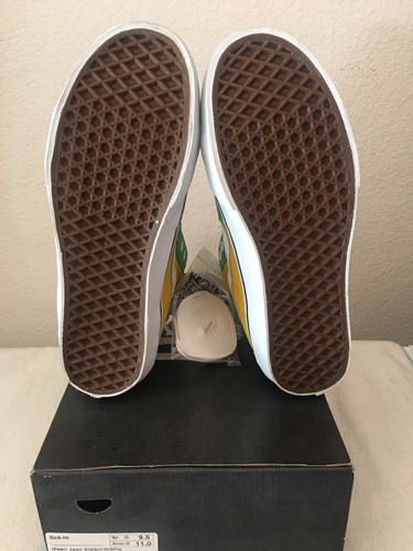 Pre-owned Vans Van's Sk8-hi (pearl Jam) Sneakers, Size 9.5 Collectors Item-rare Shoe In Green