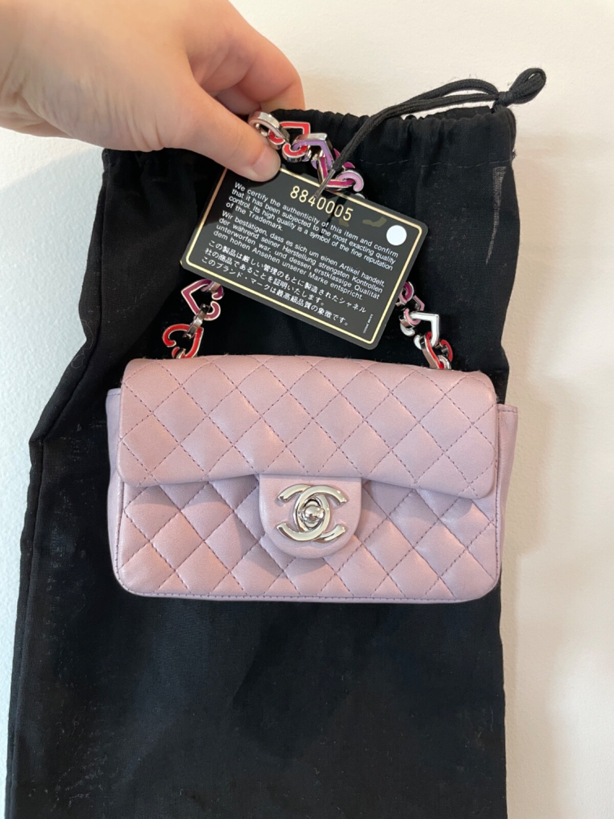Chanel Extra Mini Valentine Flap Bag Limited Edition Heart