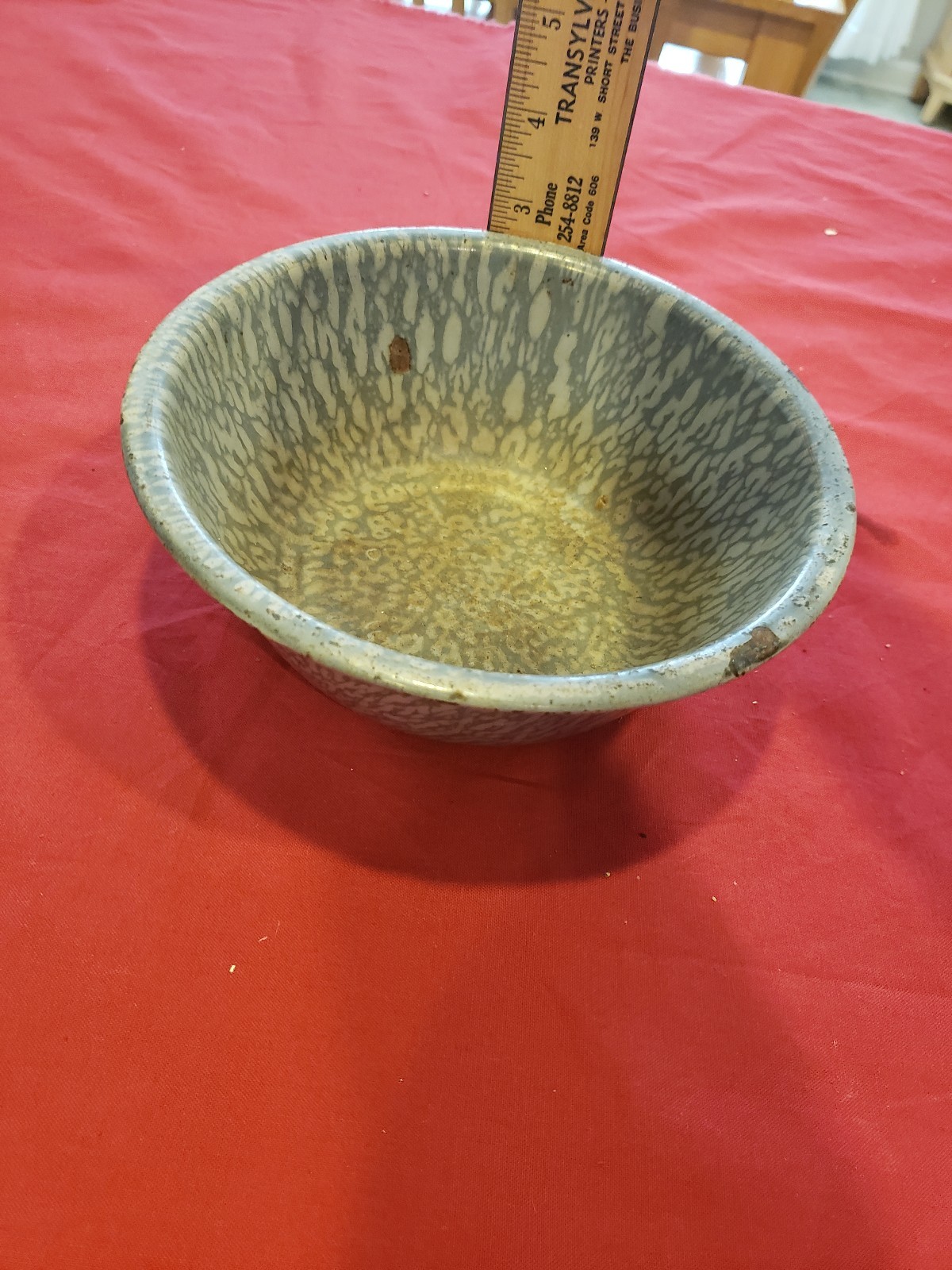 Primitive Graniteware Bowl Gray