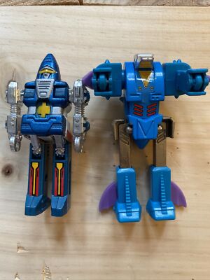 Vtg 1982 Cop-Tur Popy D S Macau + 1985 Bandai Go-Bots Action Figures Japan