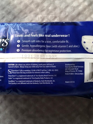 Sleep Overs by Cuties Diapers Pull Ons for youth X-Large 60-125LBs