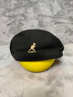 Kangol Hat Large Extra Large Black Heritage Cap Newsboy Cabbie Logo Casual