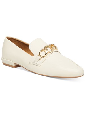 Женские белые кожаные мокасины Hersh Almond без застежки STEVE MADDEN, 8 М