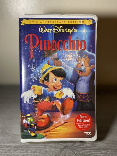Disney - piyopiyo Disney's Pinocchio, VHS NEW FACTORY SEALED , 60th