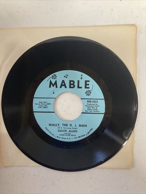 David Allen Wally The DJ Man 45 Record Used