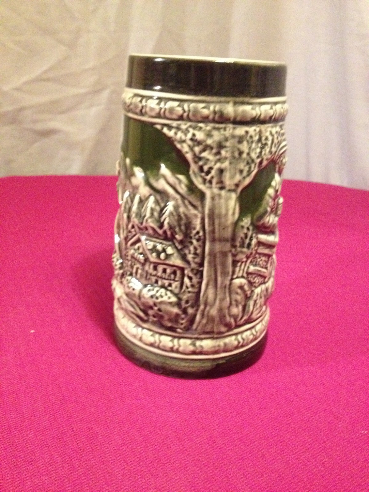 Vintage 1970s Hand-Painted Ceramic Beer Stein~USED~5¾ - 6