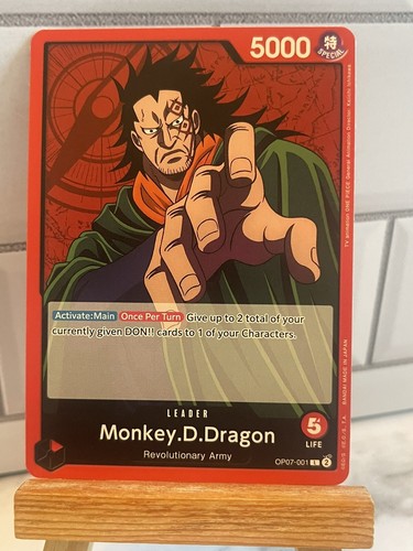 カードダスその他 Monkey D. Dragon character card Monkey D.Dragon (Gold Text) OP07-001 L Anime 25th Collection