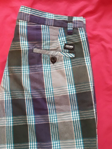 Zoo York Men's shorts size 34 Purple,gray,and blue plaid