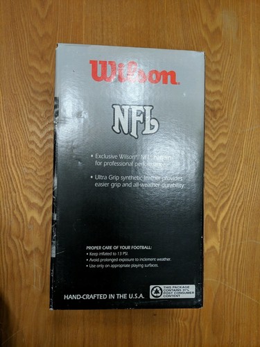 Old New Stock Wilson NFL Official Size Synthetic Football Ultra Grip F1655 USA