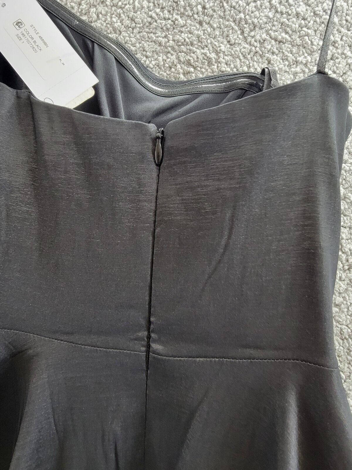 Blondie Nites Strapless High-Low Gown Juniors' 1 Black Sweetheart Neck Back Zip - Picture 9 of 16