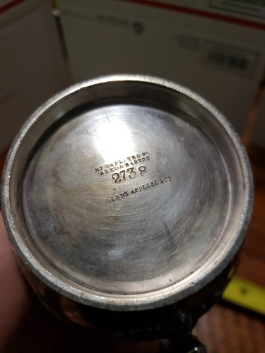 Vintage Reed & Barton Silver Soldered Plated 2738 Creamer W/lid Acorns