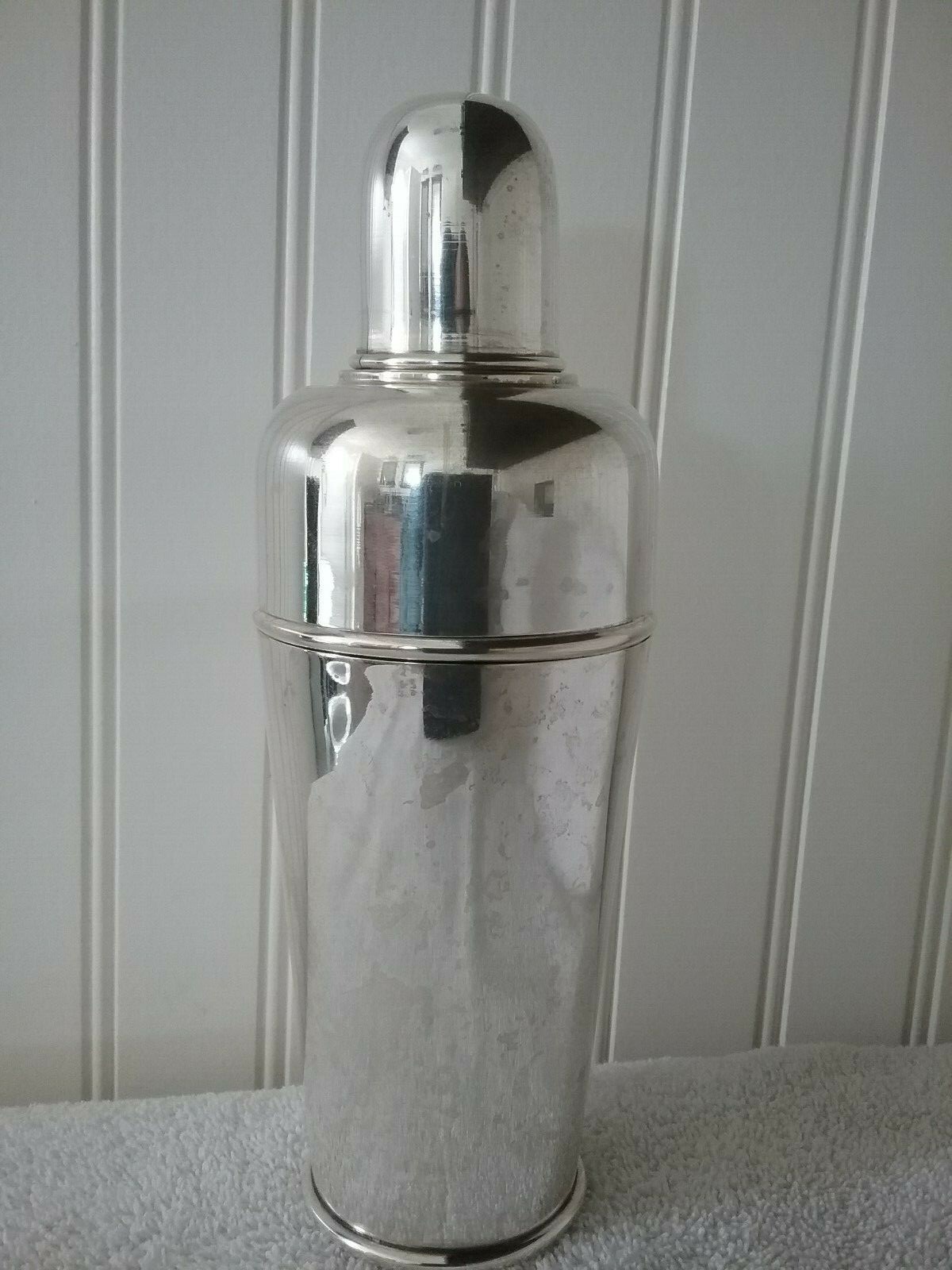 Vintage Silverplated Dial A Drink Italian Cocktail Shaker With Windows Very Rare