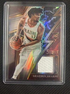 2022-23 Panini Select Shaedon Sharpe Sparks RC Jersey Rookie #S-SS Trail Blazers