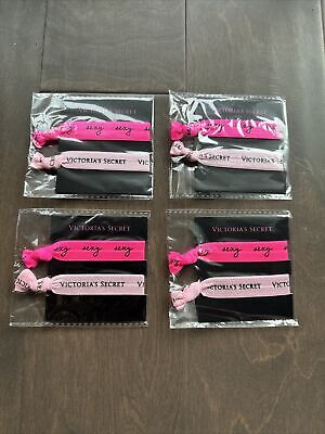 Victoria's Secret Sexy Hair Tie Bracelet Baby Pink Hot Pink 8 Total Pack of 4
