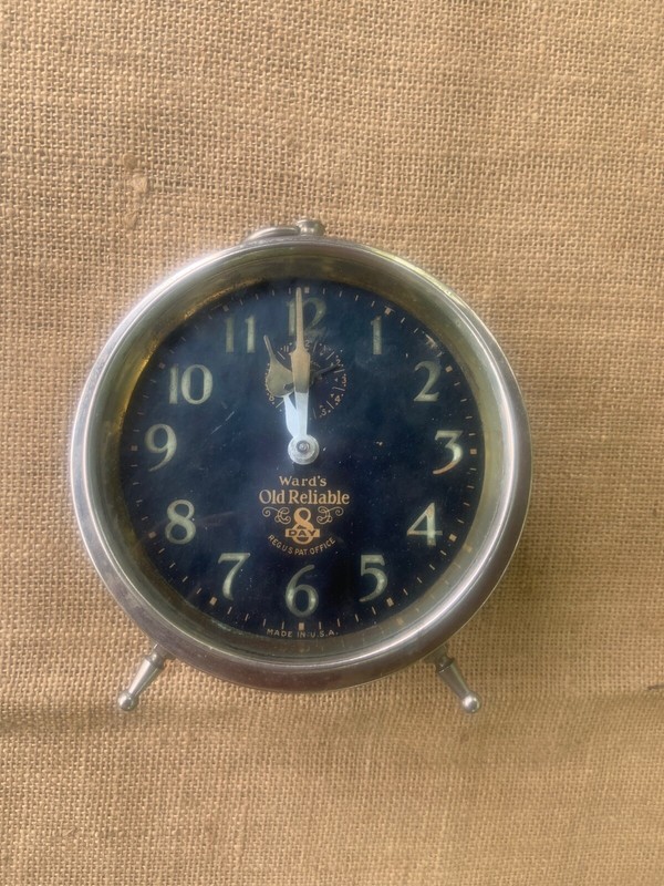 Vintage Ward’s Old Reliable 8 Day Alarm Clock Parts Repair