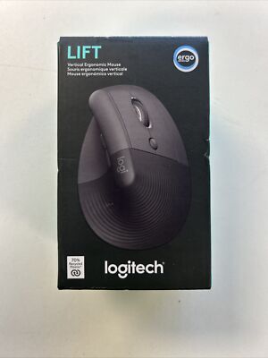 Logitech Lift Vertical Ergonomic Mouse Wireless Bluetooth - Black New In Box