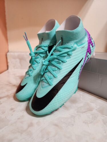 Pre-owned Nike Men Sz. 7.5  Zoom Mercurial Superfly 9 Elite Fg Soccer Cleat Dj4977-300 In Blue