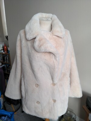 Stunning Cream Faux Fur Thick Jacket By ASOS BNWOT