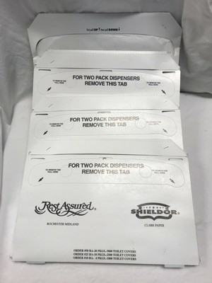 Shieldor Rest Assured Toilet Seat Cover Refills - 4 Packs of 250 = 1000