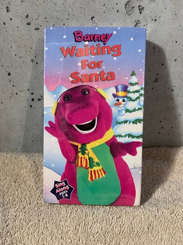 New Barney Waiting For Santa Vhs Christmas Sealed Sign Along