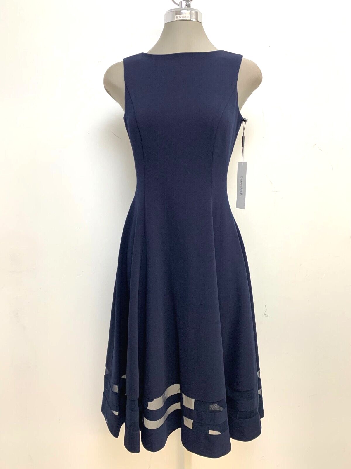 

Платье миди с расклешенной юбкой Calvin Klein NWT INDIGO, размер, Navy
