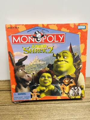 VTG Monopoly Junior Shrek 2 Board Game Parker Brothers SEALED
