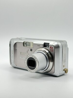 Canon PowerShot A460 5MP Silver Digital Camera 4x Optical Zoom - TESTED   