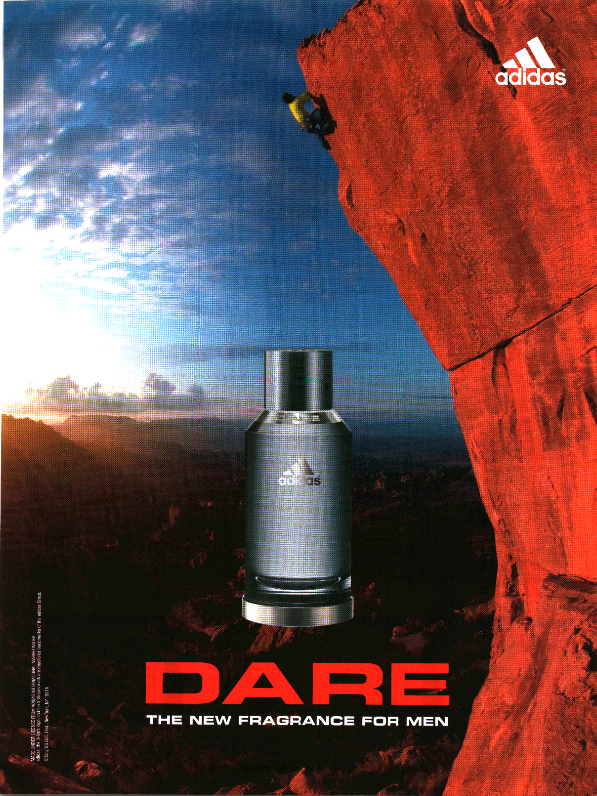 2008 Adidas Dare Cologne Men Print Ad Rock Climbing Mountain