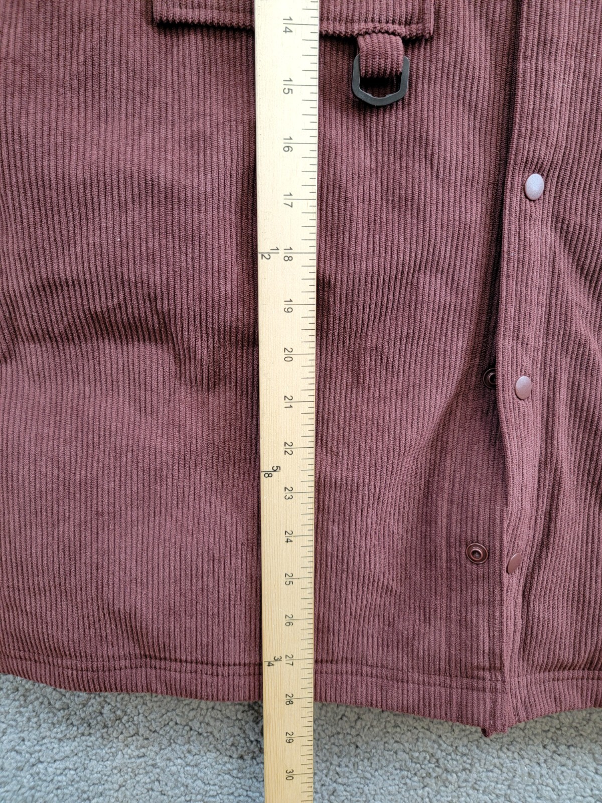 BASS OUTDOOR Relaxed Fit Corduroy Shirt Jacket Men's M Rum Raisin Point Collar - Picture 14 of 19