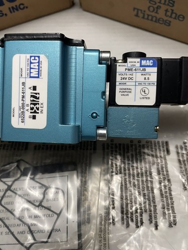 MAC Valves Inc. 6522B-000-PM-611JB Solenoid Valve NEW!! Ships Same Day!!