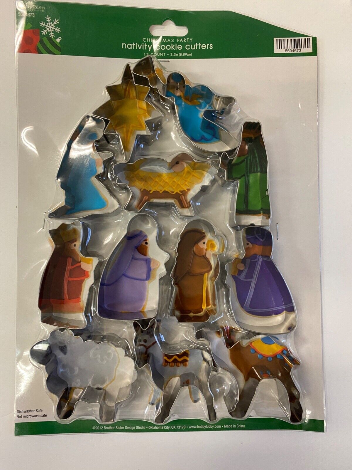 Christmas Nativity Metal Cookie Cutter Set of 12 Baby Jesus