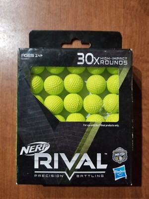 Hasbro Nerf Rival Edge Series 30x High impact Rounds New In Box 30 Count