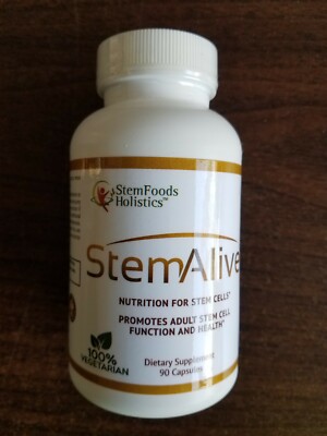 STEM ALIVE STEM FOODS HOLISTICS CELULAS MADRE 90 CAP,EXP 09/2022 NEW & FRESH