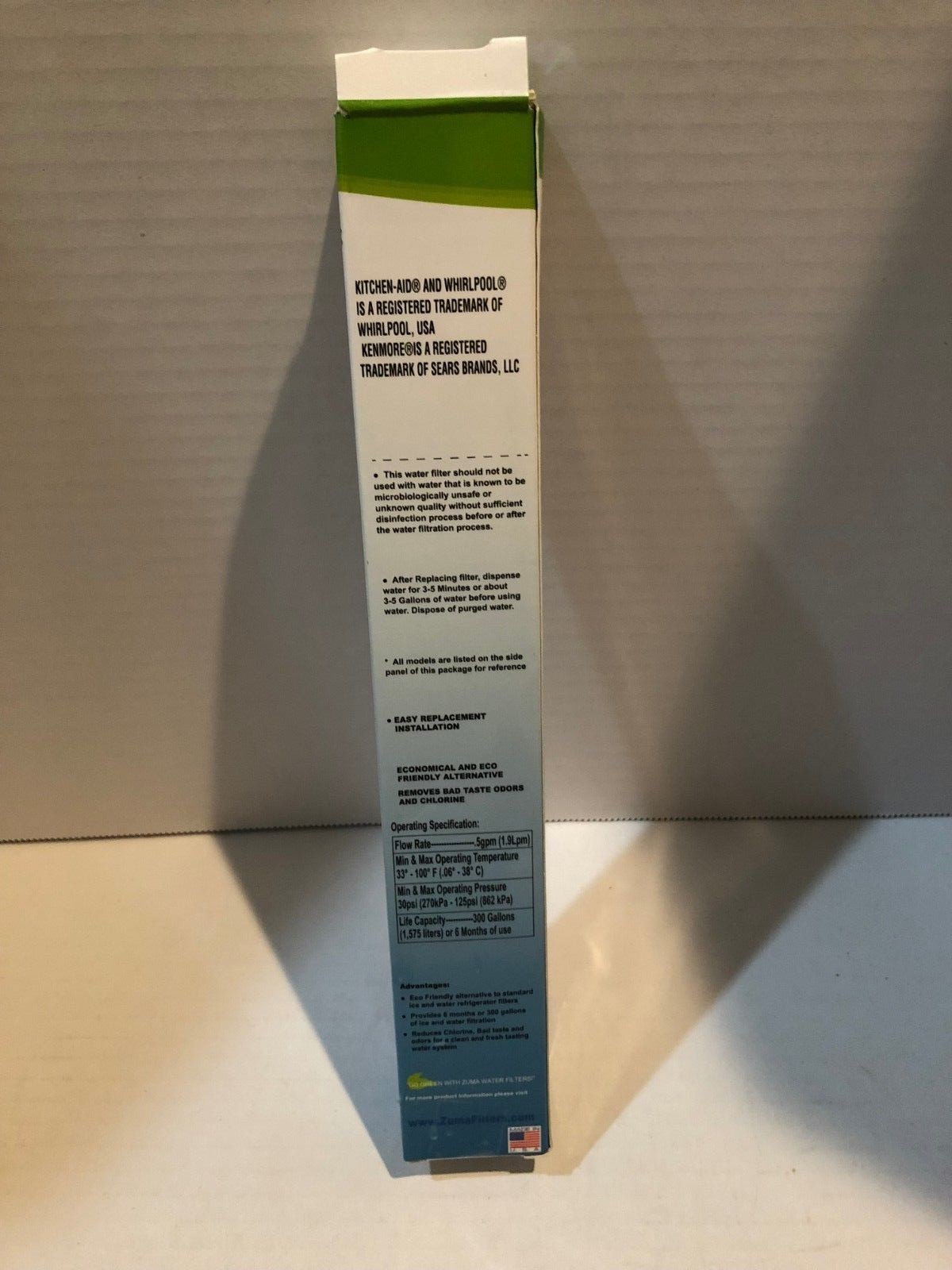 Zuma Refrigerator Filter Model OPFW3-RF300 - New in Box