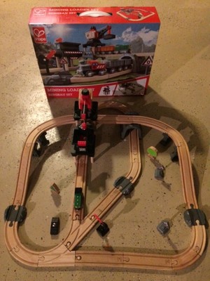 hape wooden train set