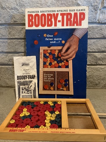 Booby-Trap Board Game by Parker Brothers complete game and box Vintage 1965