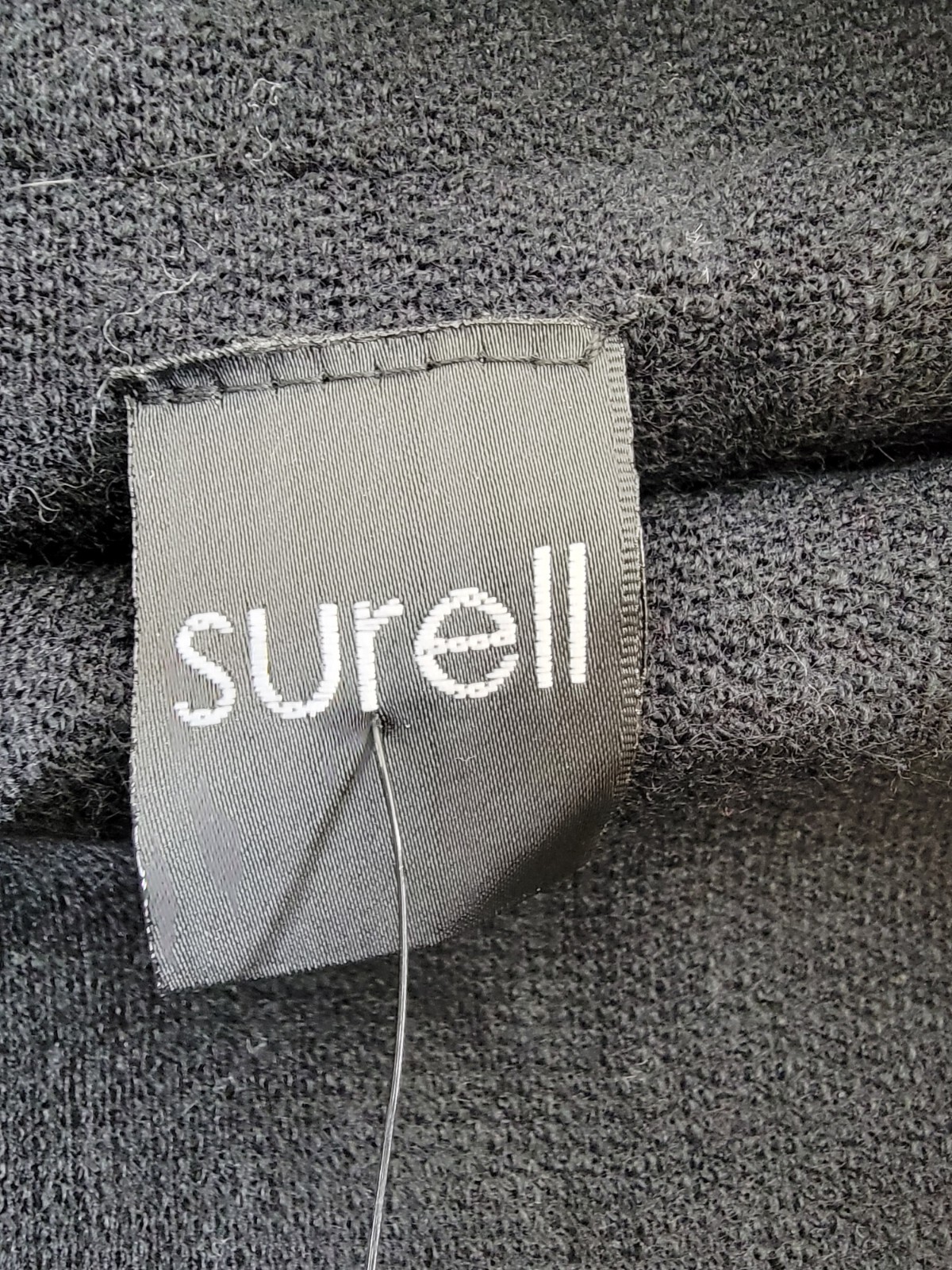 Surell Faux Fur Trimmed Knit Vest Women's One Size Black Shawl Collar Hook & Eye - Picture 8 of 13