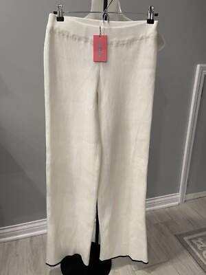 EDIKTED Jax Low Rise Knit Pants Beige NEW sz S Wide Leg Comfy Stylish Stretchy