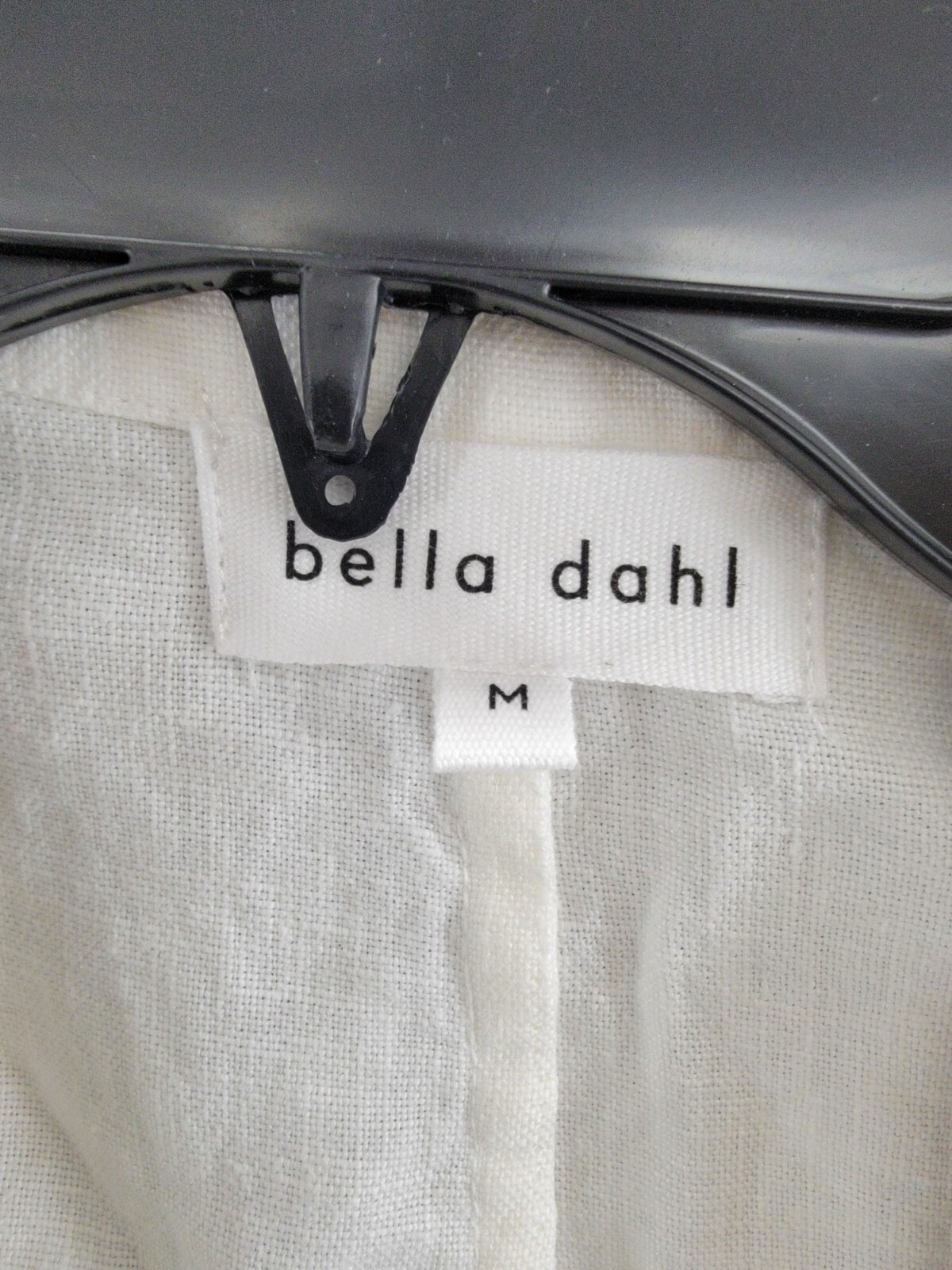 Bella Dahl Linen Belted Blazer Dress Women's M White Collated Button Closure - Picture 15 of 16