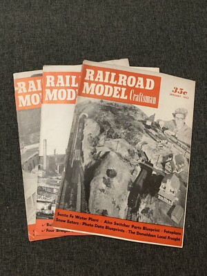 Model Railroad Craftsman 1953 3 Issues January April May